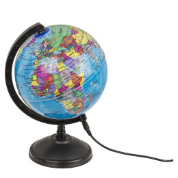 Φωτιστικό Επιτραπέζιο LED Υδρόγειος Με Καλώδιο USB Πλαστικό 11.5cm