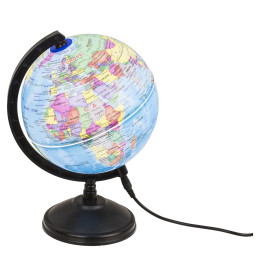 Φωτιστικό Επιτραπέζιο LED Υδρόγειος Με Καλώδιο USB Πλαστικό 11.5cm