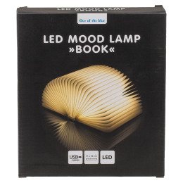 Λάμπα LED Ατμόσφαιρας Επιτραπέζια Βιβλίο Με Εξώφυλλο Δερματίνης Επαναφορτιζόμενη Καφέ 17x13cm