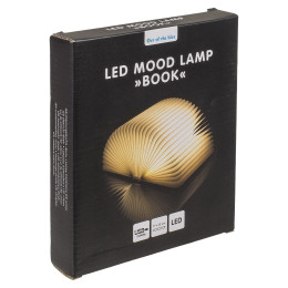 Λάμπα LED Ατμόσφαιρας Επιτραπέζια Βιβλίο Με Εξώφυλλο Δερματίνης Επαναφορτιζόμενη Καφέ 17x13cm