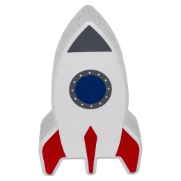 Λάμπα Νυχτός Πύραυλος Με Προτζέκτορα Αστεριών Μπαταρίας Πλαστικό 15cm