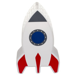 Λάμπα Νυχτός Πύραυλος Με Προτζέκτορα Αστεριών Μπαταρίας Πλαστικό 15cm