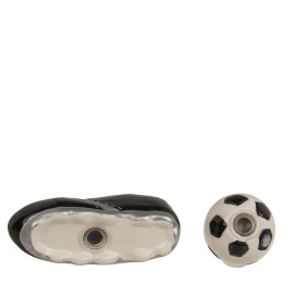 Αλατοπίπερο Παπούτσι Και Μπάλα Ποδοσφαίρου Με Μαγνήτη Δολομίτης 11.5x7.5x5cm Σετ 2Τμχ