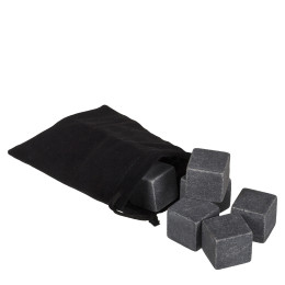 Πέτρες Ψύξης Για Ουίσκι Σε Βελούδινη Θήκη Σετ 6Τμχ