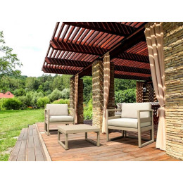 MYKONOS ΠΟΛΥΘΡΟΝΑ TAUPE ΜΕ ΜΑΞ. 73X72X75εκ. ΠΟΛ/ΝΙΟΥ