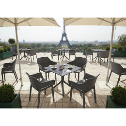 DORA DARK GREY ΠΟΛΥΘΡΟΝΑ ΠΟΛ/ΝΙΟΥ 58X59X80εκ.