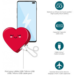 Power Bank Legami - Heart 4800mAh POW0020