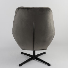 Πολυθρόνα ArteLibre CHANTIERI Γκρι Ύφασμα/Μέταλλο 94x71x83cm