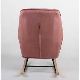 Πολυθρόνα Κουνιστή ArteLibre BERTIE Σάπιο Μήλο Βελούδο/Μέταλλο/Ξύλο 87x72x96cm