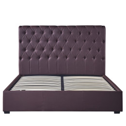 Κρεβάτι ArteLibre ARABIS Καφέ PU 220x160.5x120cm (Στρώμα 150x200cm)