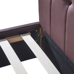 Κρεβάτι ArteLibre ARABIS Καφέ PU 220x160.5x120cm (Στρώμα 150x200cm)