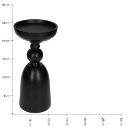 Κηροπήγιο ArteLibre Μαύρο Αλουμίνιο 12x12x26cm