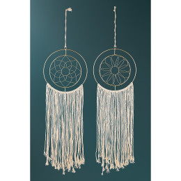 Διακοσμητικό Κρεμαστό ArteLibre Μάτι Κρεμ/Χρυσό Μέταλλο/Ύφασμα 0.5x21x80cm Σε 2 Σχέδια