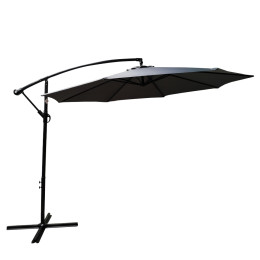 Ομπρέλα Κήπου ArteLibre Κρεμαστή ISLAY Γκρι/Μαύρο Μέταλλο/Ύφασμα Φ3x2.45m