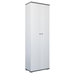 Ντουλάπι ArteLibre ROSELINE Λευκό/Ανθρακί Μοριοσανίδα 50x30x183cm