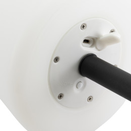 Επιτραπέζιο Φωτιστικό ArteLibre LED Φορητό MICHELLE Με Tag Μαύρο/Λευκό Μέταλλο/Πλαστικό 15.5x15.5x27.5cm