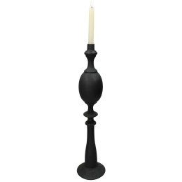 Κηροπήγιο ArteLibre Μαύρο Polyresin 13x13x44cm