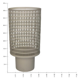 Φανάρι ArteLibre Ιβουάρ Μέταλλο 24x24x42.5cm Σετ 3Τμχ