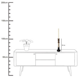 Κηροπήγιο ArteLibre Πολύχρωμο Polyresin 10x10x36cm
