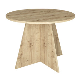 Τραπέζι Tailor Megapap Χρώμα Sapphire oak Ø100x75,7εκ.