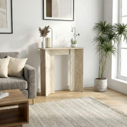 Κονσόλα Mara Megapap Χρώμα Travertine 90x29,6x91,8εκ.