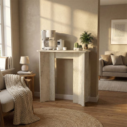 Κονσόλα Mara Megapap Χρώμα Travertine 90x29,6x91,8εκ.