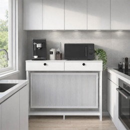 Κονσόλα - Κάλυμμα Καλοριφέρ Opelya Megapap Χρώμα Λευκό 130x31,4x100εκ.