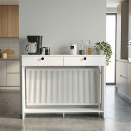 Κονσόλα - Κάλυμμα Καλοριφέρ Opelya Megapap Χρώμα Λευκό 130x31,4x100εκ.