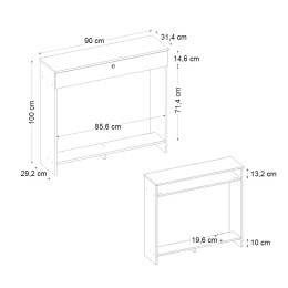 Κονσόλα - Κάλυμμα Καλοριφέρ Opelya Megapap Χρώμα Λευκό 90x31,4x100εκ.