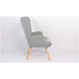 Πολυθρόνα ArteLibre AMARANTHUS Με Υποπόδιο Γκρι 98x70x77cm