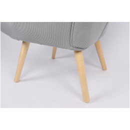 Πολυθρόνα ArteLibre AMARANTHUS Με Υποπόδιο Γκρι 98x70x77cm