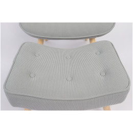 Πολυθρόνα ArteLibre AMARANTHUS Με Υποπόδιο Γκρι 98x70x77cm