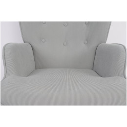 Πολυθρόνα ArteLibre AMARANTHUS Με Υποπόδιο Γκρι 98x70x77cm