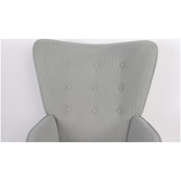 Πολυθρόνα ArteLibre AMARANTHUS Με Υποπόδιο Γκρι 98x70x77cm