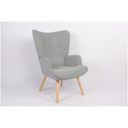 Πολυθρόνα ArteLibre AMARANTHUS Με Υποπόδιο Γκρι 98x70x77cm