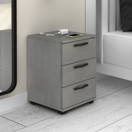 Κομοδίνο - Συρταριέρα Γραφείου Roco Megapap Χρώμα Γκρι Σκυροδέματος 40x39x57εκ.