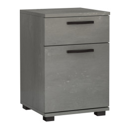 Κομοδίνο - Συρταριέρα Γραφείου Veto Megapap Χρώμα Γκρι Σκυροδέματος 40x39x57εκ.