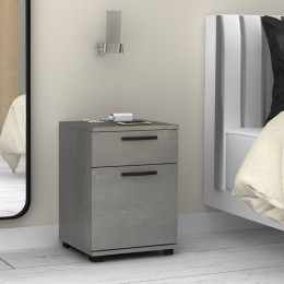 Κομοδίνο - Συρταριέρα Γραφείου Veto Megapap Χρώμα Γκρι Σκυροδέματος 40x39x57εκ.