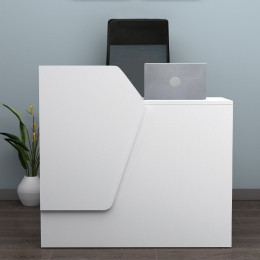 Γραφείο Υποδοχής - Reception Merlin Megapap Χρώμα Λευκό 110x50x101,8εκ.