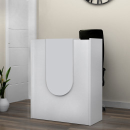 Γραφείο Υποδοχής - Reception Mezzo Megapap Χρώμα Λευκό 90x40x110εκ.