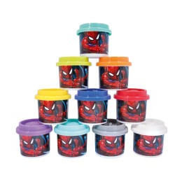 AS Πλαστελίνη Marvel Spiderman Σακουλάκι Με 10 Βαζάκια Και Καπάκια Καλουπάκια 280gr Για 3+ Χρονών