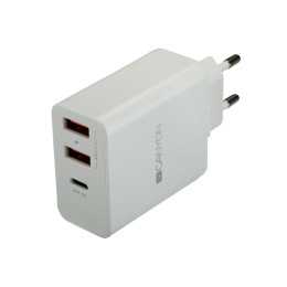 Canyon h-08 pd Power Adapter 30w usb-c 2usb-a White - cne-Cha08w