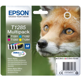Ink Epson T12854011 Multipack Containing 4 Cartridges ink new Series fox-Size m
