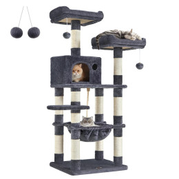 Feandrea cat Tower, Height 143 cm, up to 2 Cats (Pct15gyz) (Feapct15gyz)