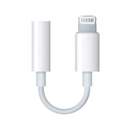 Apple Μετατροπέας Lightning Male σε 3.5mm Female Λευκό (Mmx62zm/a) (Appmmx62zm/a)