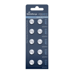 Mediarange Premium Alkaline Coin Cells Ag13|lr44|1.5v Pack 10 (Mrbat113)