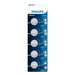 Philips Μπαταρίες Λιθίου Ρολογιών Cr2032 210mah 3v 5τμχ - 1156350-0005