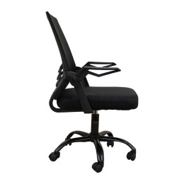 A1830 ΜΑΥΡΟ/ΜΑΥΡΟ MESH ΠΟΛ/ΝΑ ΓΡΑΦΕΙΟΥ 62X54X44-91/53-100εκ.