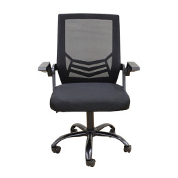 A1830 ΜΑΥΡΟ/ΜΑΥΡΟ MESH ΠΟΛ/ΝΑ ΓΡΑΦΕΙΟΥ 62X54X44-91/53-100εκ.