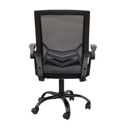 A1830 ΜΑΥΡΟ/ΜΑΥΡΟ MESH ΠΟΛ/ΝΑ ΓΡΑΦΕΙΟΥ 62X54X44-91/53-100εκ.